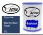 Preview: Hyundai, Marine Blue Pearl, OL: 500ml Lackdose, von ATW Autoteile West.